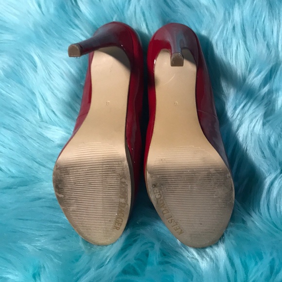 Red leather platform stilettos size 6 - Picture 4 of 6